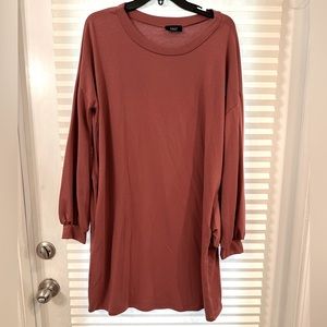 Vici mauve long sleeve dress with pockets